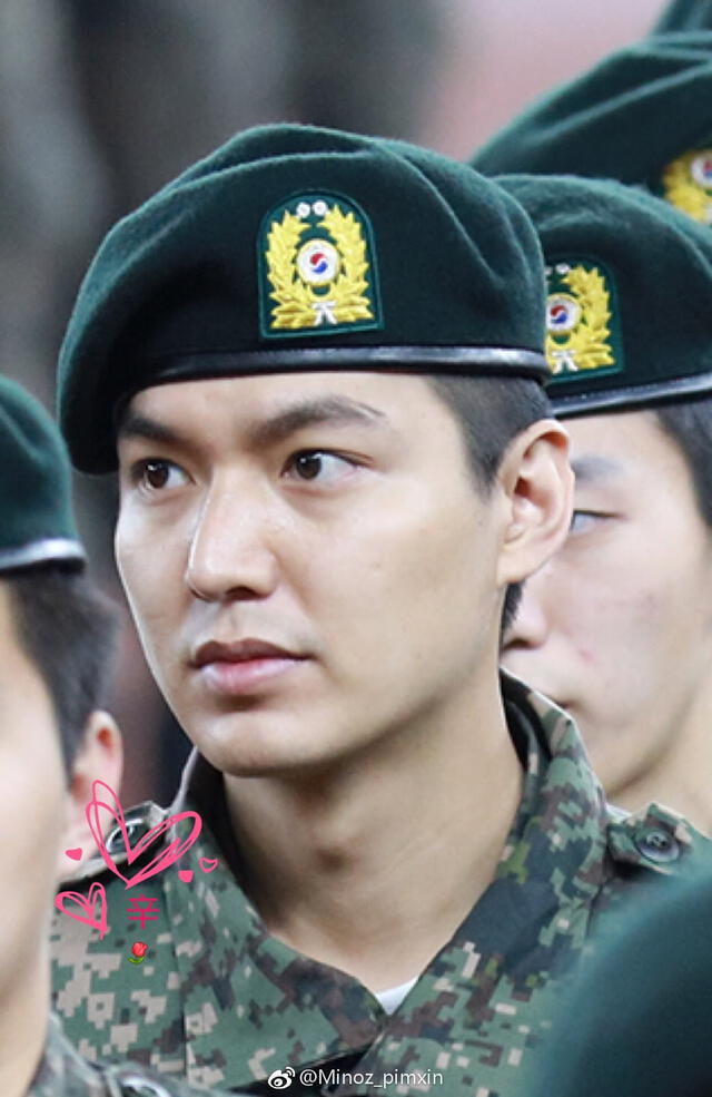 Lee Min Ho en el servicio militar. Foto: Weibo.
