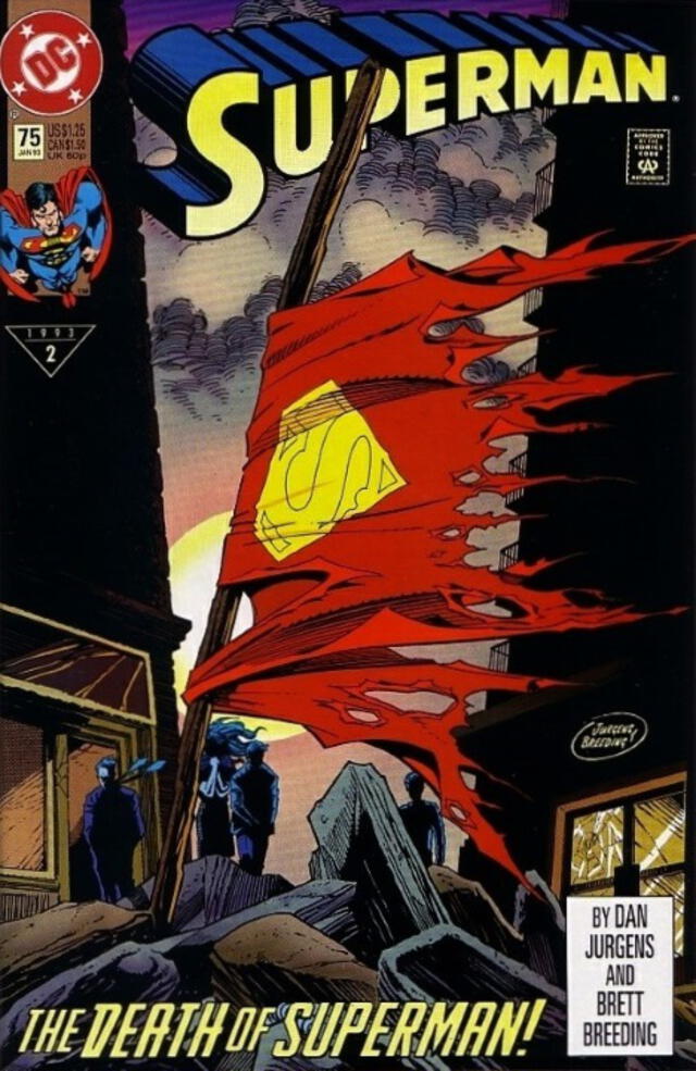 El cómic de la Muerte de Superman se publicó en 1992.