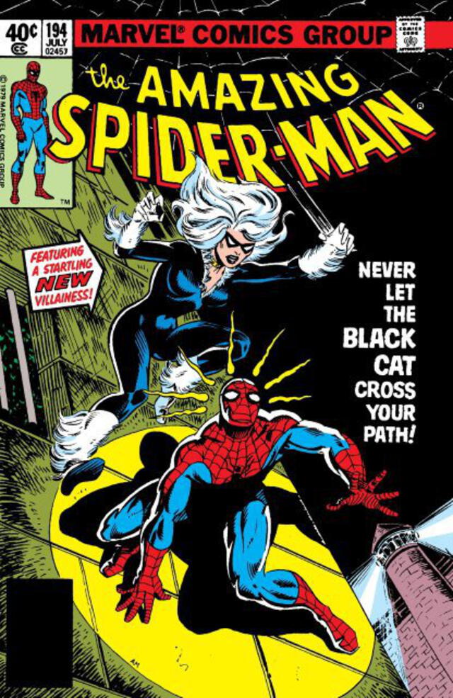 Black Cat apareció por primera vez en el tomo #194 de The Amazing Spider-Man en 1979. Foto: Marvel Comics