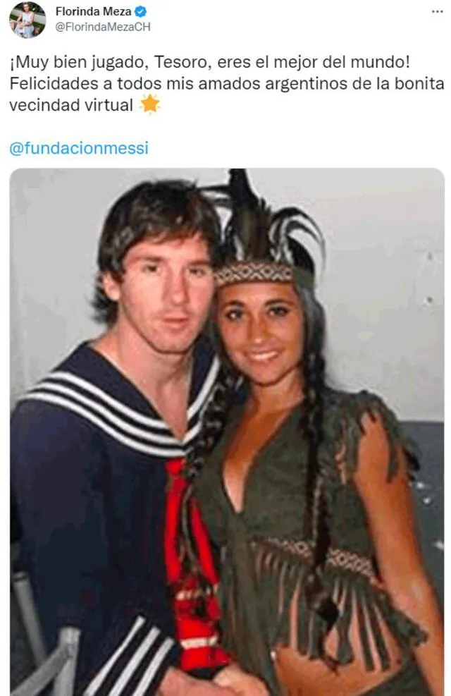 Florinda Meza felicitó a Lionel Messi con una peculiar foto.