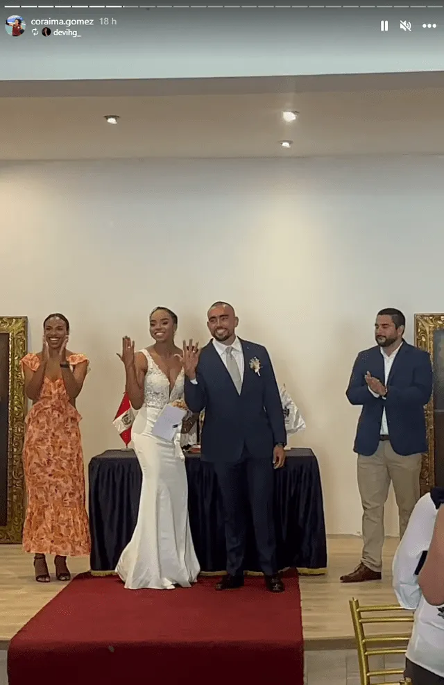 Coraima Gómez durante su matrimonio. Foto: captura Instagram   