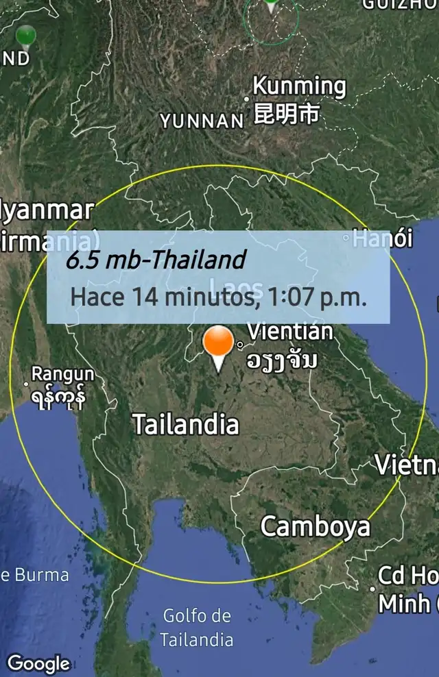 Reportan otro sismo en Tailandia, solo siete minutos después del movimiento telúrico en Malasia. Foto: @Centinela_35/X<br> Reportan otro sismo en Tailandia, solo siete minutos después del movimiento telúrico en Malasia. Foto: @Centinela_35/X<br>
