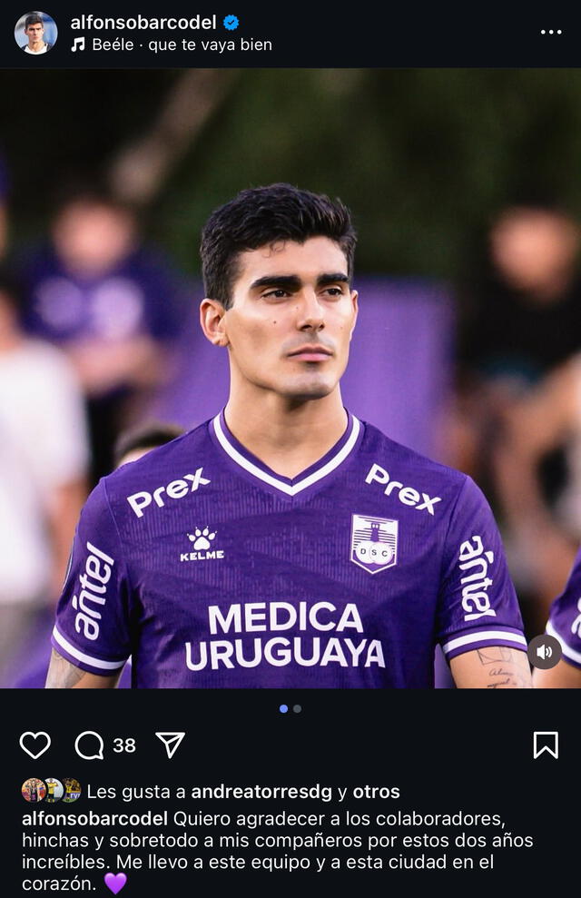 Mensaje de despedida de Alfonso Barco. Foto: Instagram Mensaje de despedida de Alfonso Barco. Foto: Instagram