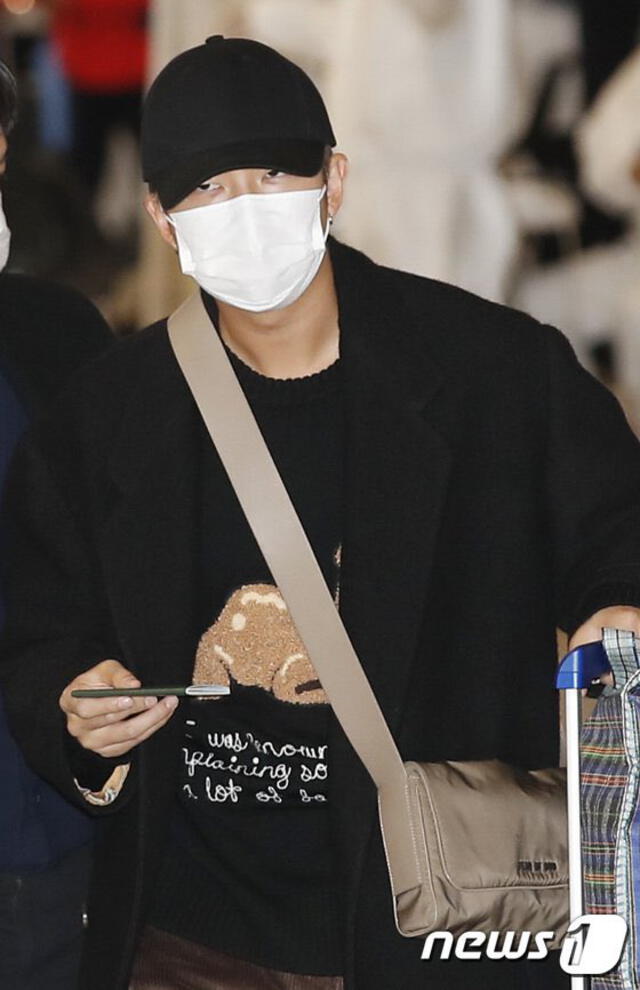 RM en el aeropuerto de Corea del Sur. Foto: News1