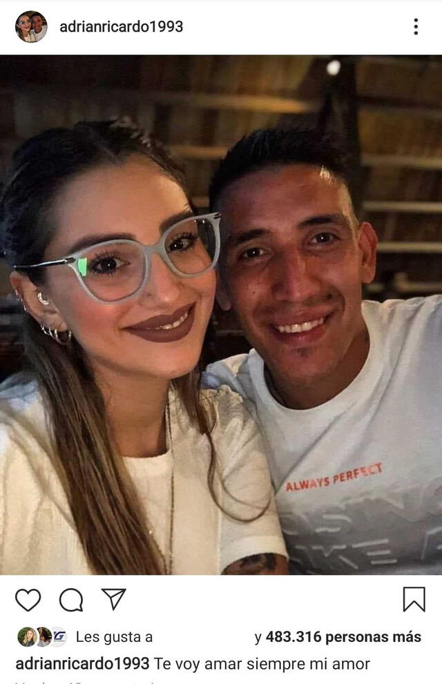 Ricardo Centurión se despide de su novia en Instagram.