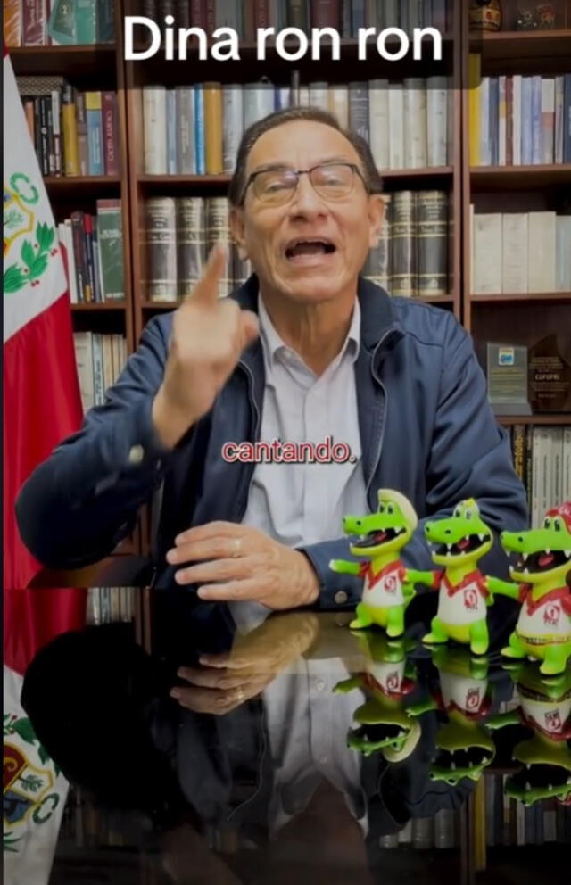  El expresidente Martín Vizcarra no dudó en manifestarse para opinar al respecto sobre la actuación de Dina Boluarte en evento. Foto: Captura TikTok.   