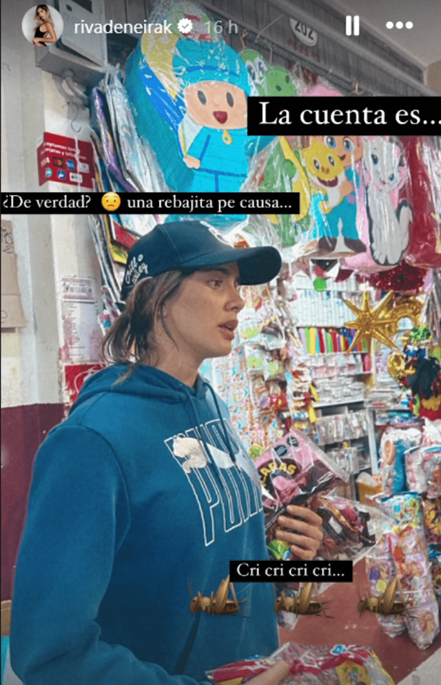 Korina Rivadeneira hizo compras en el centro de Lima con sus amigos. Foto: Instagram/Korina Rivadeneira   
