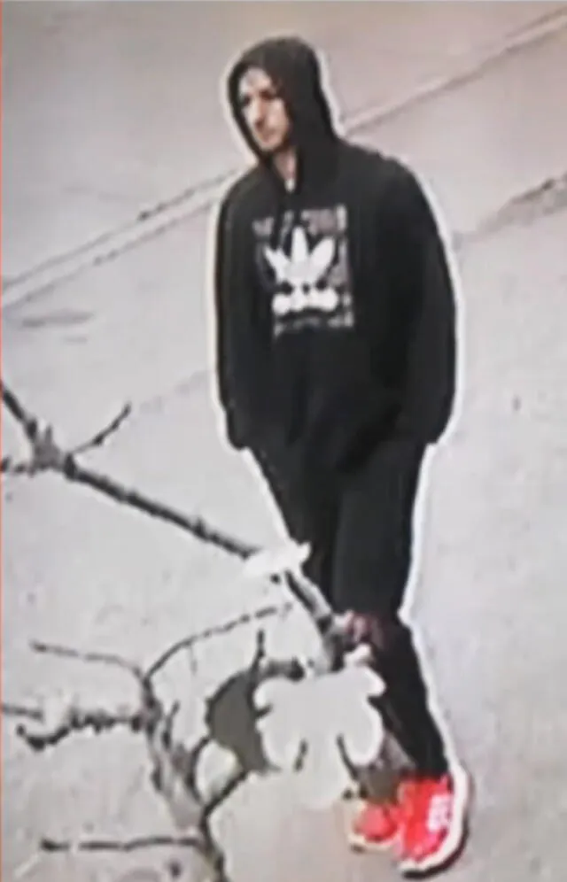 Este es el ladrón que atacó a joven, según un pantallazo a las imágenes de las cámaras de seguridad. (Foto: Captura de video / América Noticias)
