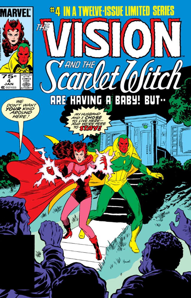 La icónica portada de la historieta en donde Scarlet Witch y Vision se casan. Foto: Marvel Comics