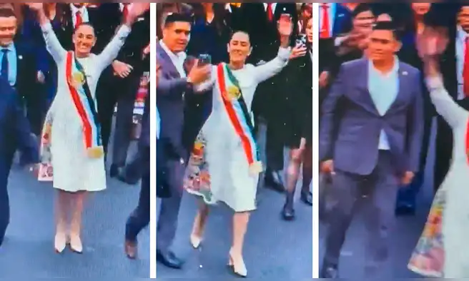El momento en que Claudia Sheinbaum rechazó foto con diputado durante la toma de protesta en México El momento en que Claudia Sheinbaum rechazó foto con diputado durante la toma de protesta en México