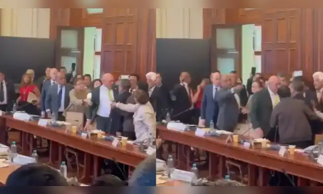 Senadores Calisto Giampietri e Iber Maraví casi se van a los golpes en debate por las facultades del gobierno Senadores Calisto Giampietri e Iber Maraví casi se van a los golpes en debate por las facultades del gobierno