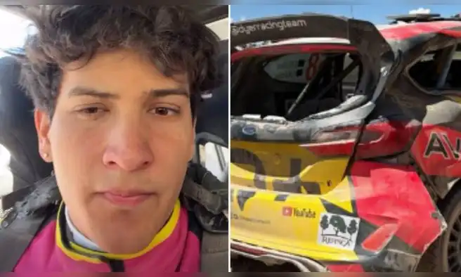 Hijo de María Pía Copello reaparece tras sufrir accidente en Caminos del Inca y muestra su auto destrozado: "Nos sacó un tractor"
