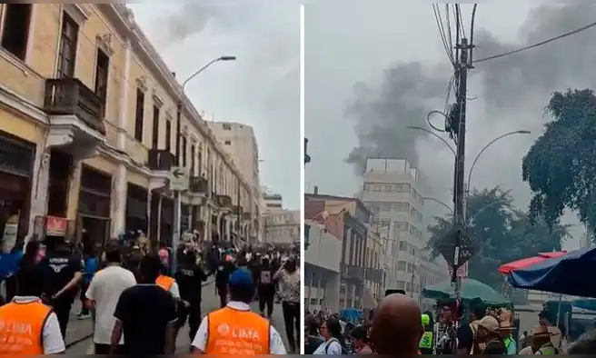 Reportan incendio cerca al Barrio Chino en Cercado de Lima: emergencia moviliza al menos 4 unidades de bomberos Reportan incendio cerca al Barrio Chino en Cercado de Lima: emergencia moviliza al menos 4 unidades de bomberos