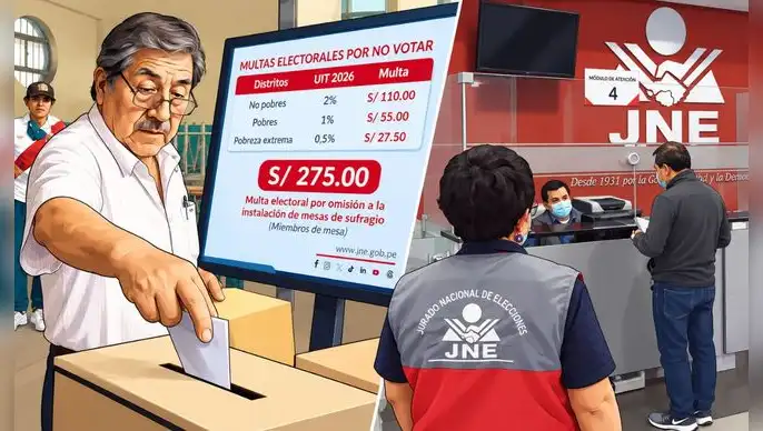 ¿Qué pasa si no pago la multa por no votar?: sanciones, trámites impedidos y cobranza coactiva del JNE