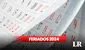 FERIADOS 2024 en Perú: lista de días libres para el próximo año