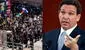 Ron DeSantis ofrece la Guardia Estatal de Florida para controlar las protestas contra la ley de inmigración en California