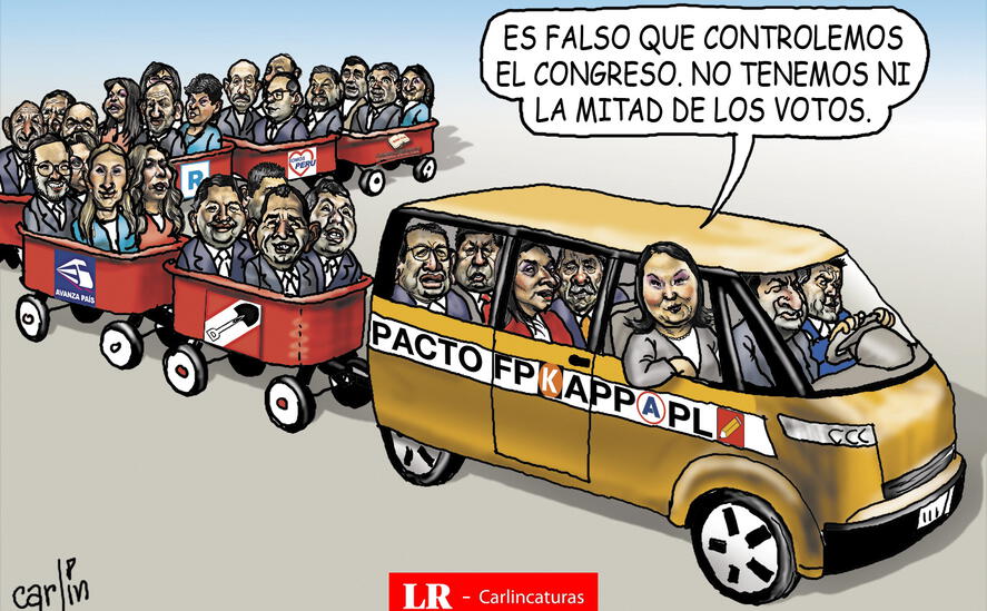Caricatura política de Carlincatura del 8 de marzo de 2025, Congreso, congresistas, Keiko Fujimori