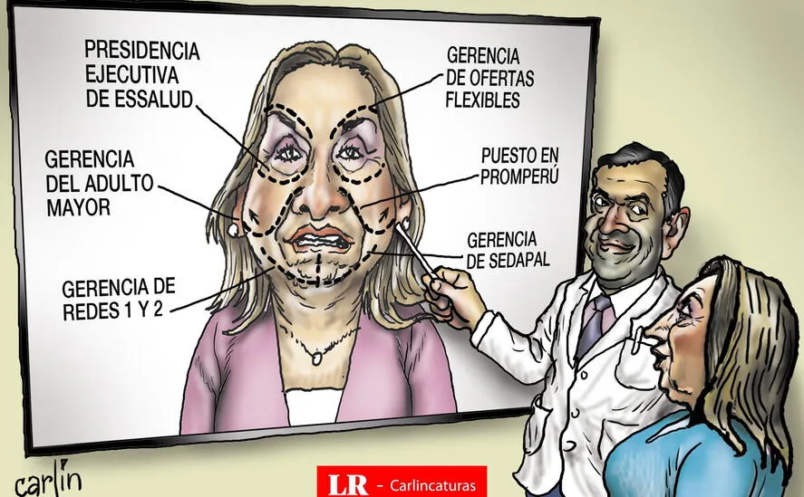 Caricatura política de Carlincatura del 16 de marzo de 2025, Dina Boluarte