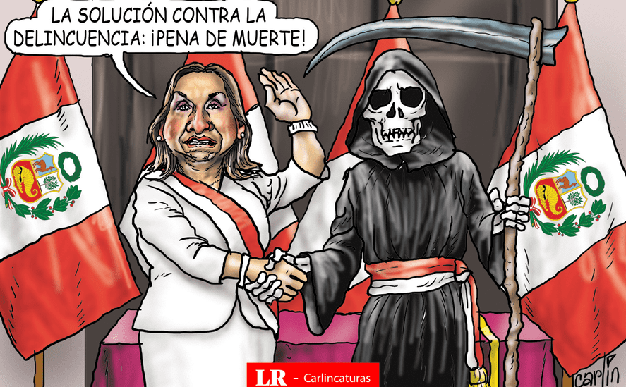 Caricatura política de Carlincatura del 25 de marzo de 2025, Dina Boluarte
