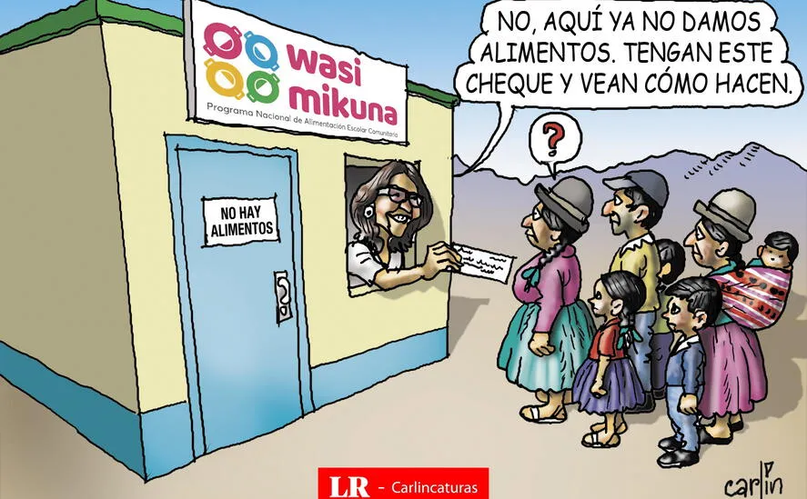 Caricatura política de Carlincatura del 28 de marzo de 2025, Wasi Mikuna, Nadya Villavicencio