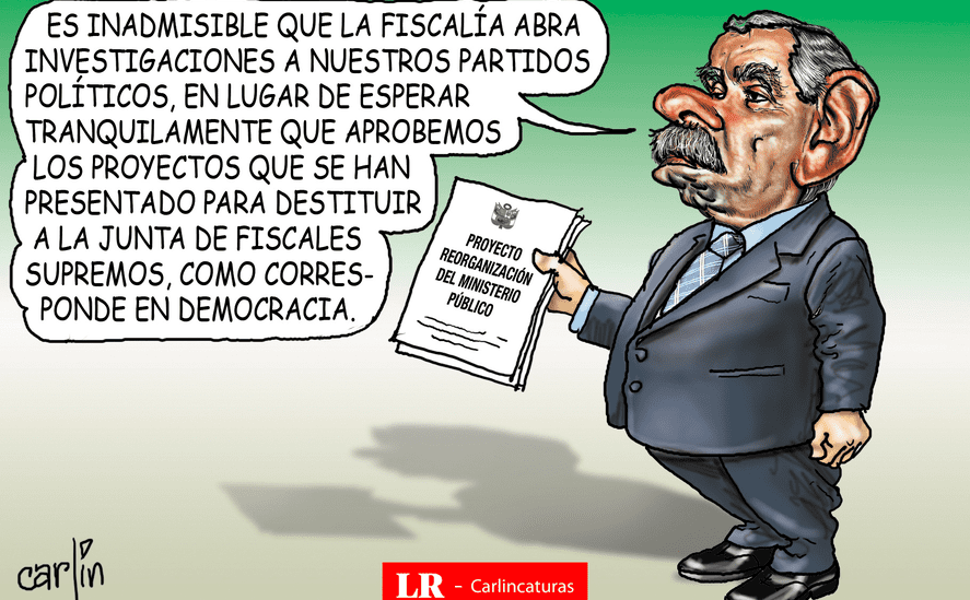 Caricatura política de Carlincatura del 31 de marzo de 2025, Fiscalía