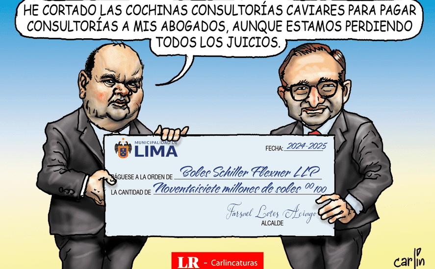 Caricatura política de Carlincatura del 14 de abril de 2025, Rafael López Aliaga