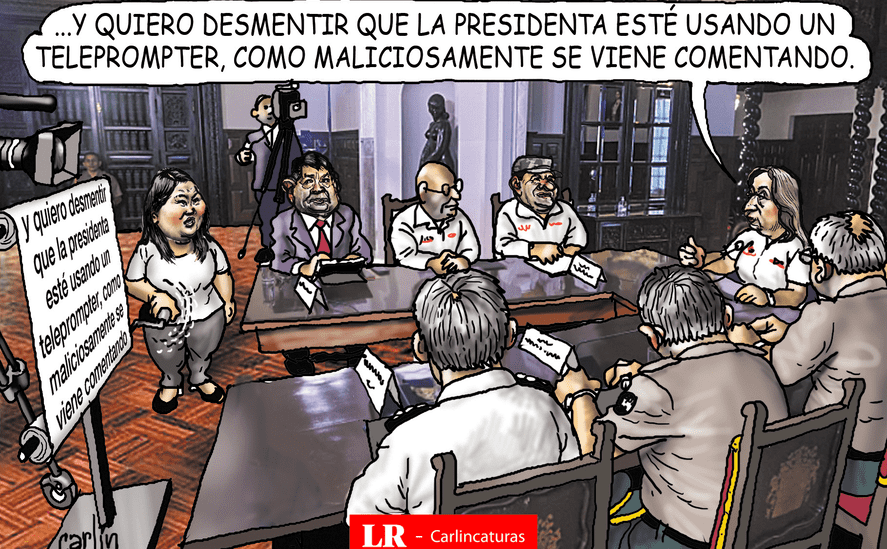 Caricatura política de Carlincatura del 16 de abril de 2025, Dina Boluarte, Keiko Fujimori