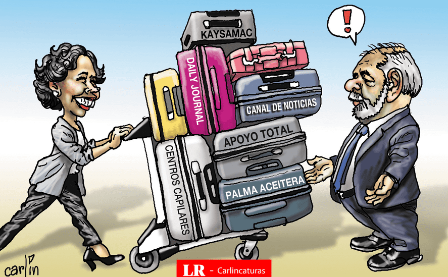 Caricatura política de Carlincatura del 17 de abril de 2025, Nadine Heredia, Jorge Montoya