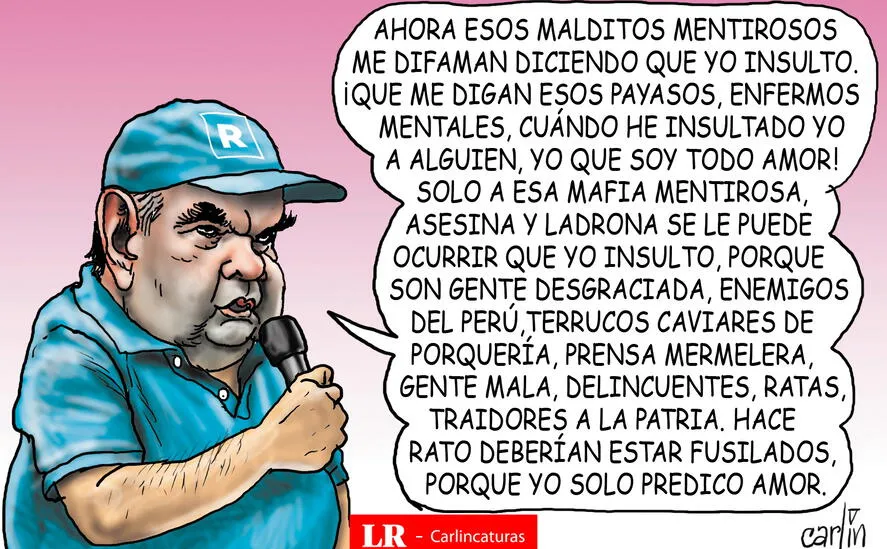 Caricatura política de Carlincatura del 20 de abril de 2025, Rafael López Aliaga