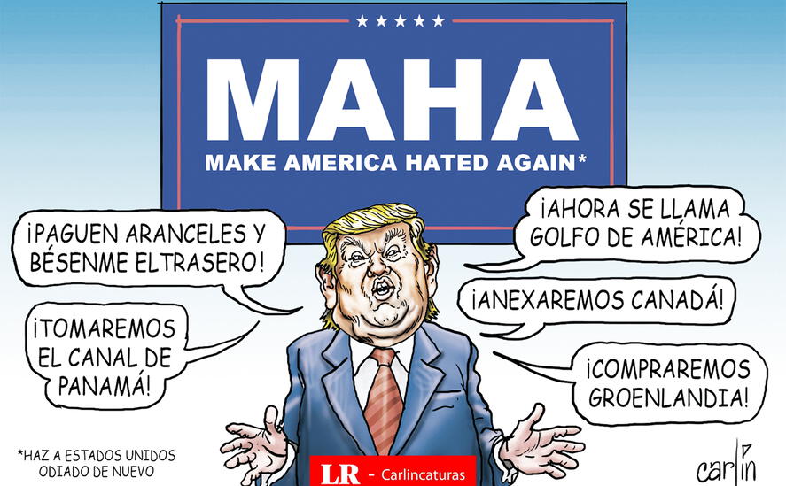 Caricatura política de Carlincatura del 21 de abril de 2025, Donald Trump