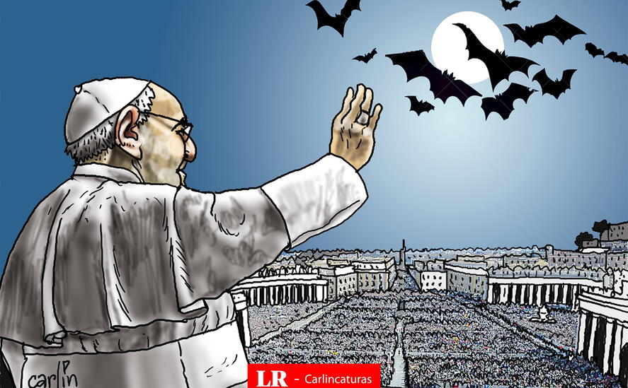 Caricatura política de Carlincatura del 22 de abril de 2025, Papa Francisco