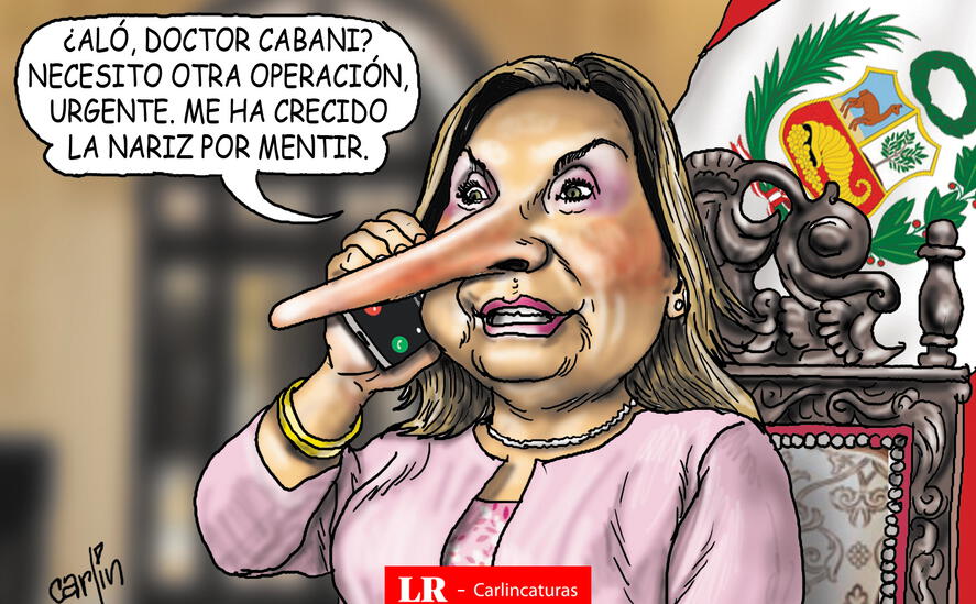 Caricatura política de Carlincatura del 9 de mayo de 2025, Dina Boluarte