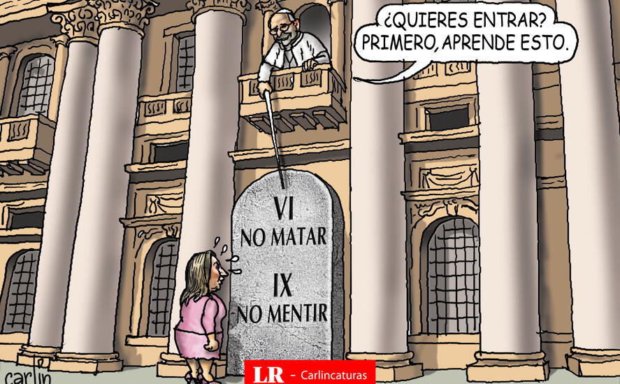 Caricatura política de Carlincatura del 18 de mayo de 2025, Dina Boluarte