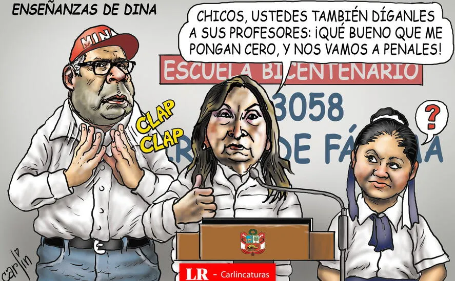 Caricatura política de Carlincatura del 25 de mayo de 2025, Dina Boluarte