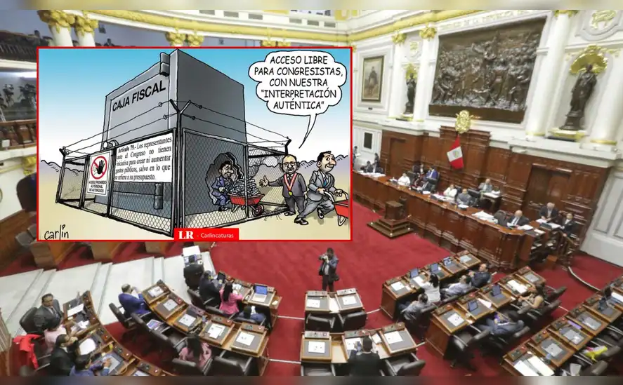 Carlín ironiza sobre cómo el Congreso 'forzó' su entrada a la caja fiscal con leyes que comprometen miles de millones del Estado. Foto: composición LR