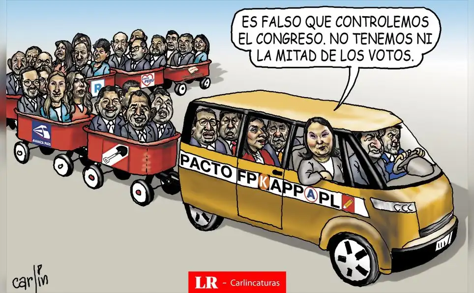 Caricatura política de Carlincatura del 8 de marzo de 2025, Congreso, congresistas, Keiko Fujimori