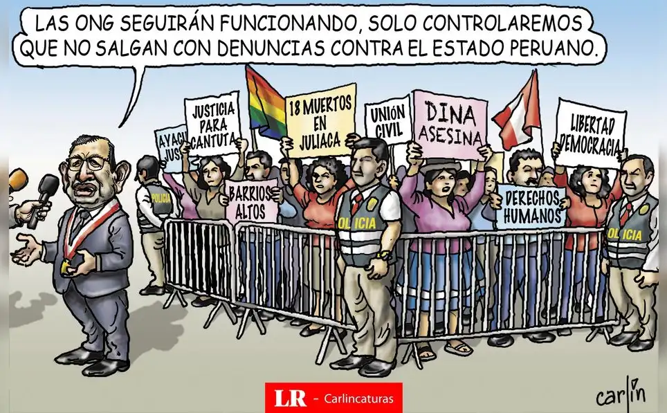 Caricatura política de Carlincatura del 14 de marzo de 2025, Eduardo Salhuana