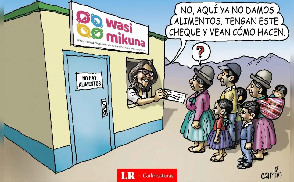 Caricatura política de Carlincatura del 28 de marzo de 2025, Wasi Mikuna, Nadya Villavicencio