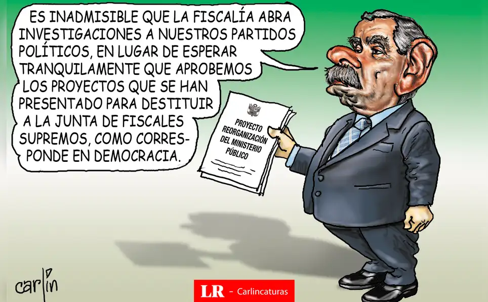 Caricatura política de Carlincatura del 31 de marzo de 2025, Fiscalía