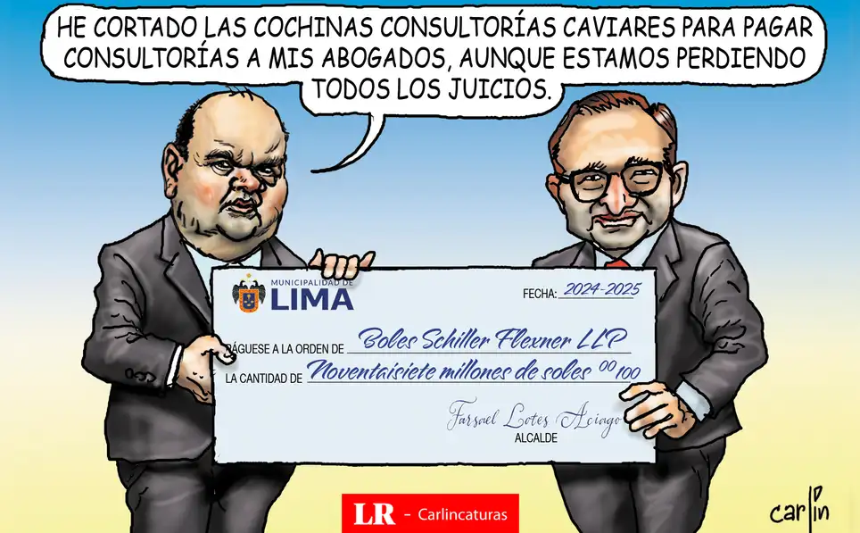 Caricatura política de Carlincatura del 14 de abril de 2025, Rafael López Aliaga