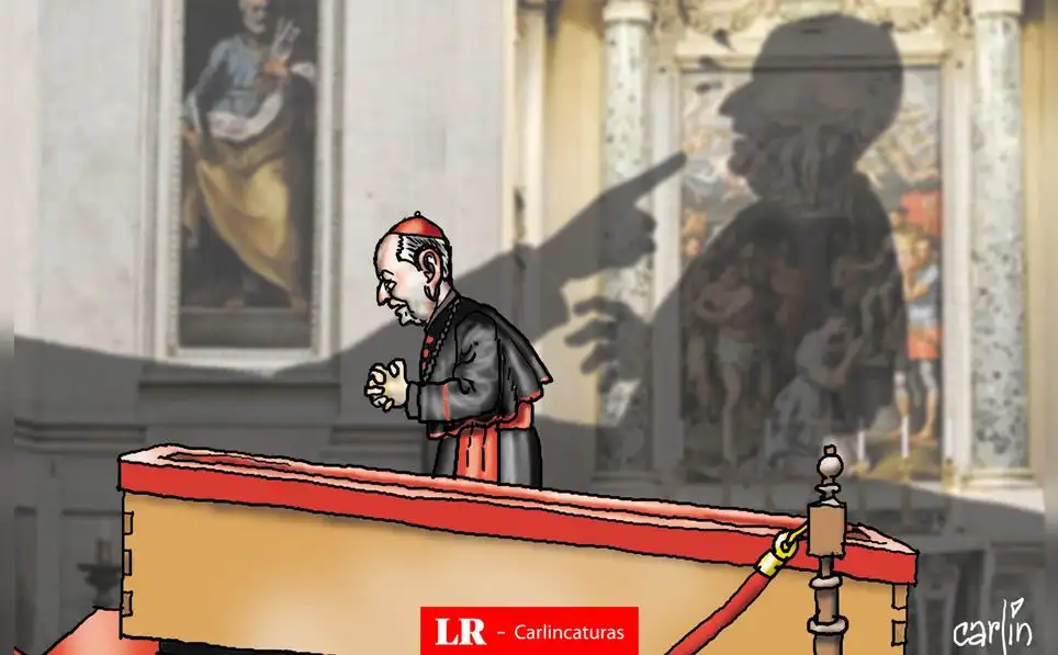 Caricatura política de Carlincatura del 27 de abril de 2025, Juan Luis Cipriani