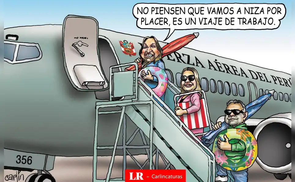 Caricatura política de Carlincatura del 9 de junio de 2025, Dina Boluarte.