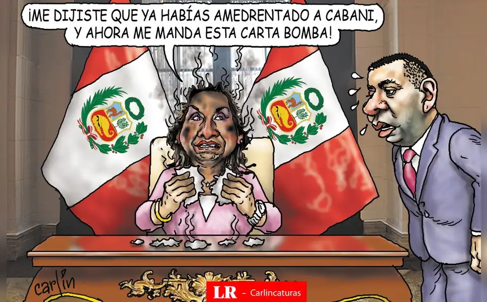 Caricatura política de Carlincatura del 13 de junio de 2025, Dina Boluarte