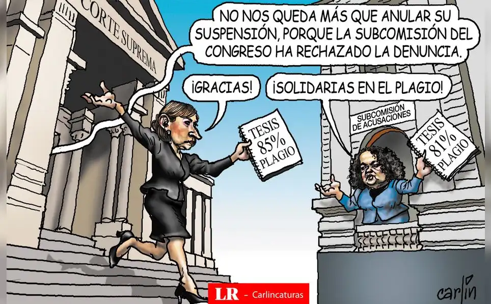 Caricatura política de Carlincatura del 2 de agosto de 2025, Patricia Benavides