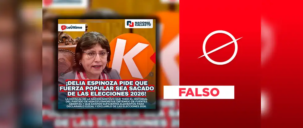 Delia Espinoza no pidió excluir a Fuerza Popular de las Elecciones Generales 2026 en diciembre de 2025